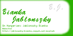 bianka jablonszky business card